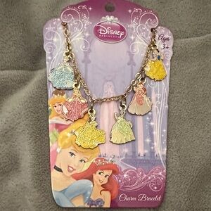 Disney Princess Charm Necklace with Yellow and Pink Charms